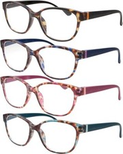 4 pares de gafas de lectura de baja potencia de aumento para mujer - lectores de ojos de gato