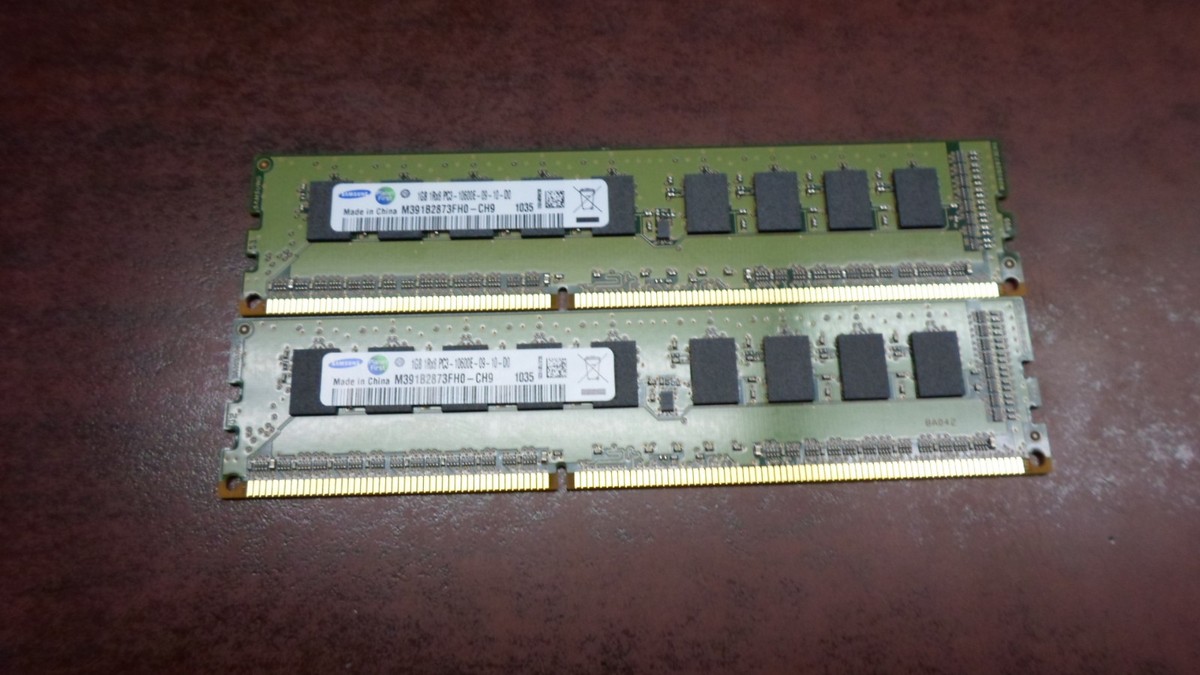 SAMSUNG M391B2873FH0-CH9 1GB DDR3 SDRAM PC3-10600E SERVER MEMORY 1
