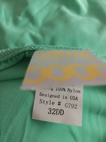 Swim Systems Shirred Underwire Tankini Mint Top Size 32DD - Picture 10 of 10
