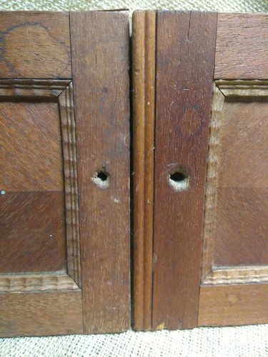 2 CUPBOARD Doors Carved Trim antique Inlay mother of pearl spanish Mexico rococo - Picture 3 of 12