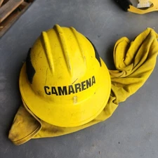 BROKEN - Bullard Wildfire Series Fire Helmet Model FH911 Helmet With Face Shroud