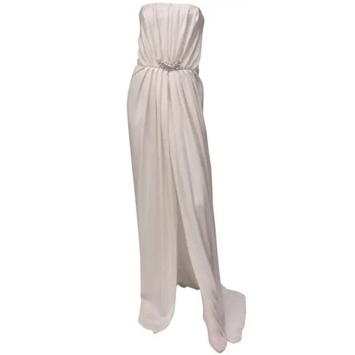 New Saint Laurent Crystal Embellished White Silk Dress ***ROYAL CHOICE! 44- 12 - 第 2/8 張圖片