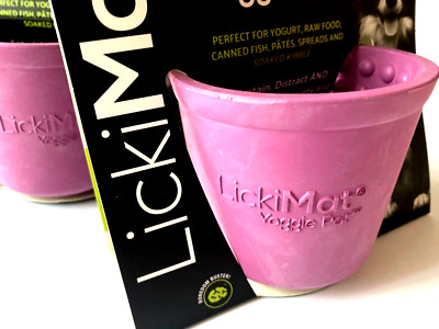 NEUE FARBE Futterspielzeug Hundespielzeug LickiMat Yoggie Pot lila 9,5cm LM2081
