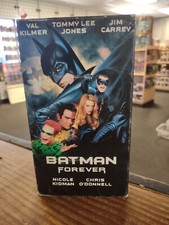 Batman Forever VHS Cassette Tape Video 1995 Jim Carrey Val Kilmer Superhero a2