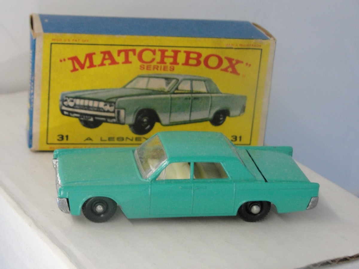 1960 s Lesney Matchbox Series No 31 TEAL LINCOLN CONTINENTAL with