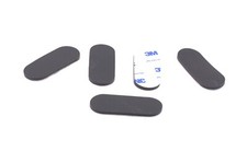1" x 2-1/2" x 1/8" Peel  Stick Oval Silicone Feet   Audio Repair Amps Mixers