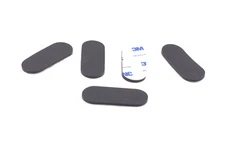 1" x 2 1/2" x 1/8" Oval Shaped Rubber Feet  3M Backing Various Package Sizes