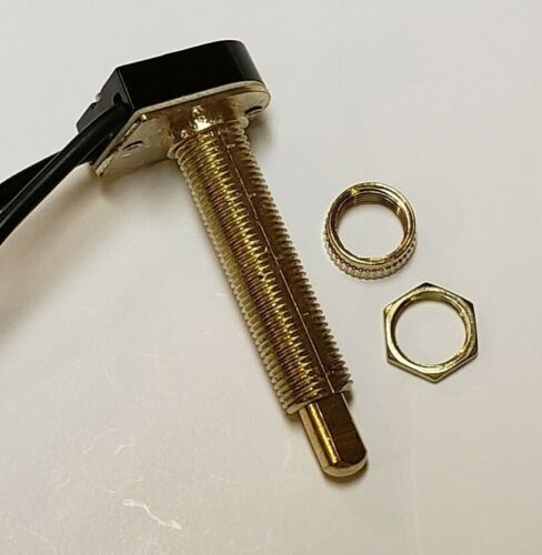 DRUCKKNOPF EIN-AUS MESSINGBESCHICHTETER ÜBERDACHSCHALTER EINPOLIG 1/8" SCHAFT NEU 791G - Bild 6 von 8