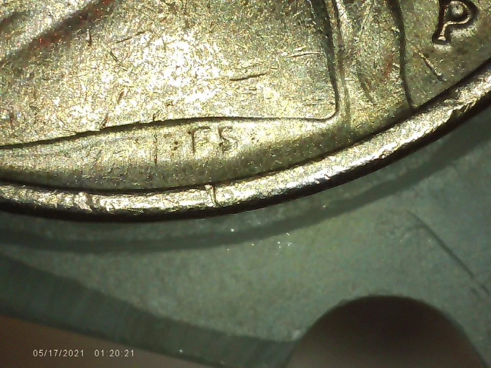 1989-P Jefferson Nickel 5FS Five full steps doubling in FS overstruck GEM P5E1 - Image 2 of 4