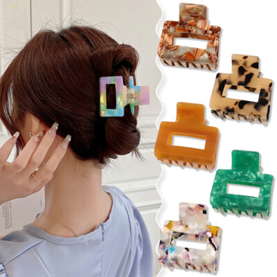 Neutral Marble Acrylic Hair Claw Clip Women’s Amazon.com: Kitiin Marble Square Claw Clips Cellulose  main image 2