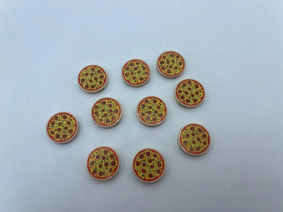 LEGO® Figuren Zubehör Pizza Salami Pizza für Restaurant 1469pb160 10STK NEU HE