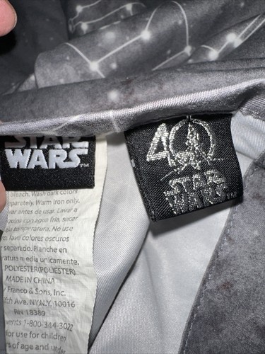 STAR WARS 40th Anniversary Darth Vader Space Twin Flat Sheet Set Only - Picture 3 of 4