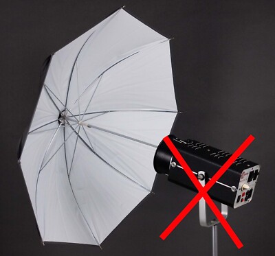 80 cm Reflektorschirm / Blitzschirm für Fotostudio-Blitze. 19382