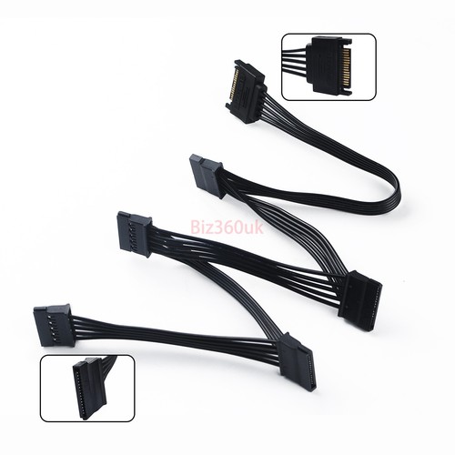 SATA Power 15 Pin 1 Male To 5/8/10/ Female Splitter Hard Drive Cable for HDD SSD - Picture 24 of 49