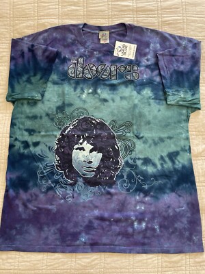 Vintage The Doors Jim Morrison Liquid Blue T-Shirt 2XL NEW OLD STOCK Rare 90s