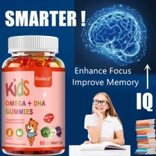 Kids Omega+Dha Gummies Supports Brain Development Eye Health 60 Gummies