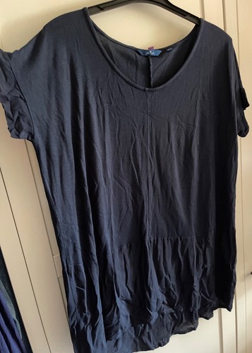 TOM TAILOR Shirt Viskose dunkelblau Gr. L