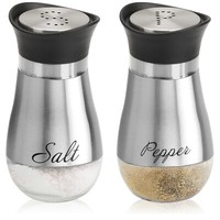 2-Teiliges Salz- Und Pfefferstreuer-Set Aus Edelstahl Und Glas - GewüRzbehäLter