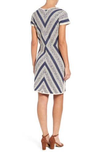 NIC+ZOE 241280 Womens Short Sleeve Stripe Sweater Dress Multi Size X-Small - Picture 4 of 4
