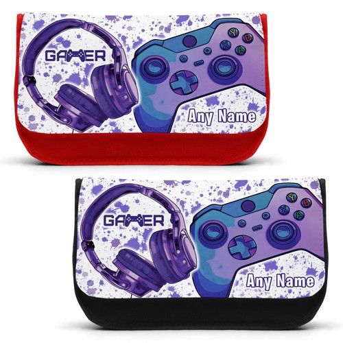 Personalised Pencil Case Gamer Stationary Bag for Kids Gaming Boys