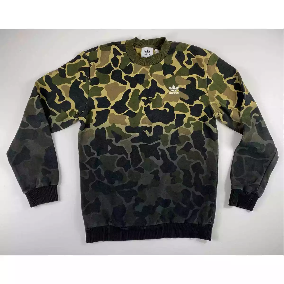 Adidas camo top sweatshirt womens