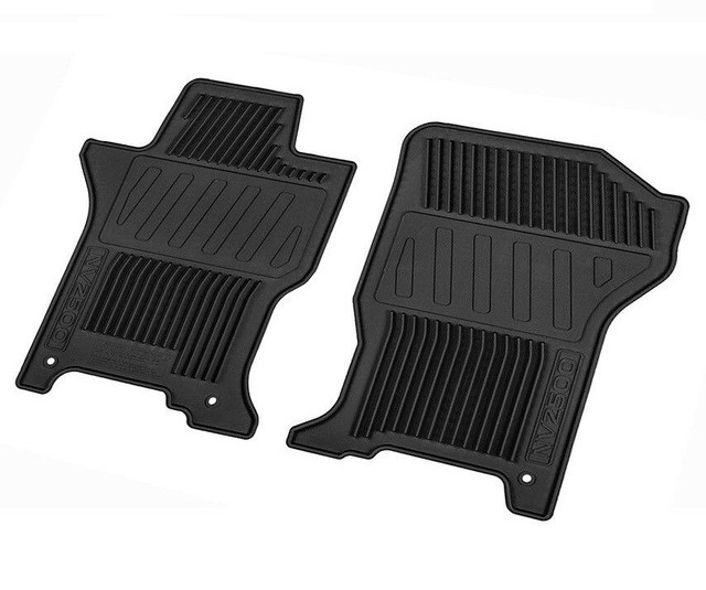 🔥 Genuine All Weather Black Rubber Floor Mats Front Set for Nissan NV