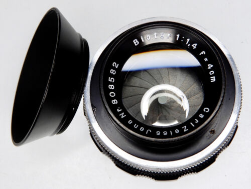 Carl Zeiss Jena Black Paint 4cm f1.4 Biotar Leica M mount #808582 ... V. Rare !! - Picture 1 of 12