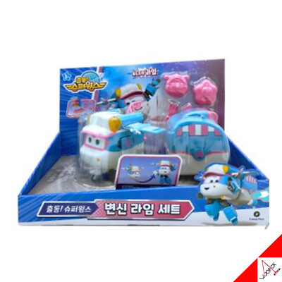 Super Wings Season6 Transformation LIME Transformer Roboter Set Kinder Spielz...