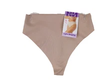 Naomi & Nicole Women's Light Shaping Thong Shapewear M NEW Warm Beige