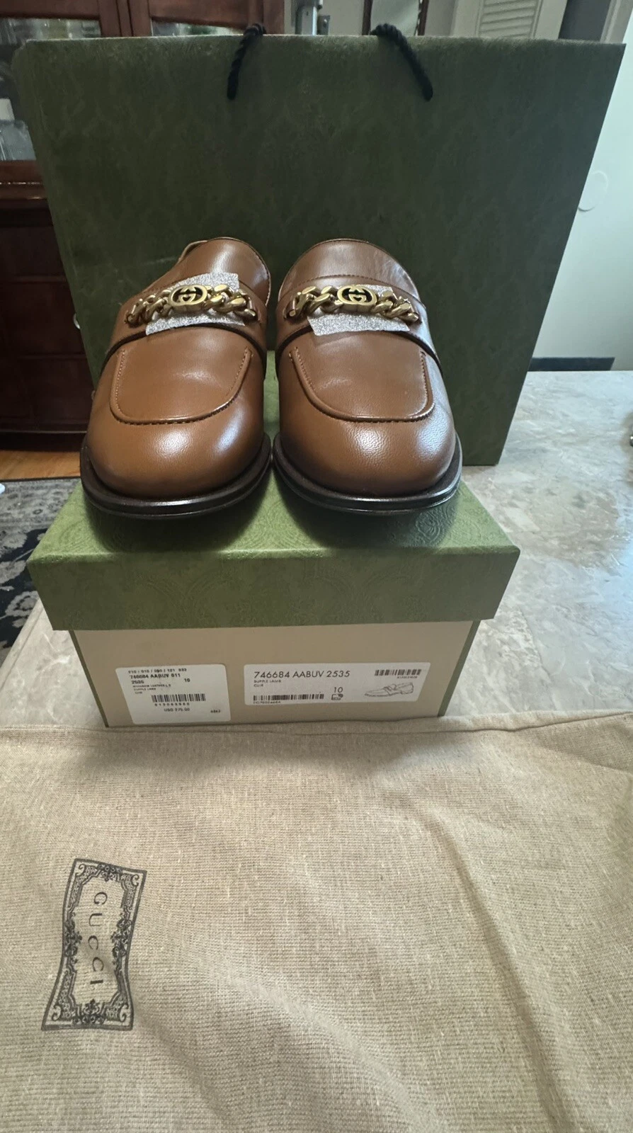 Mocassins homme Gucci neufs taille 10