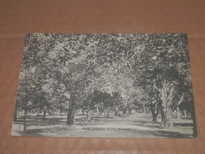 DODGE CITY KANSAS - 1908 USED POSTCARD - PARK - To Eureka Kansas Miss Ada Askey