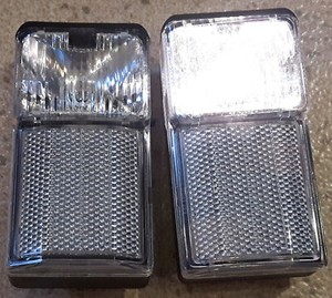 ZWEIer SET: LICHT + REFLEKTOR (einer mit Batterien) Lampe Fahrrad Bike Wandern Wandern