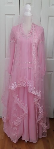 Medieval Persian Princess Hand Sewn Costume Dress Pink Size 6/ Small - Picture 11 of 19