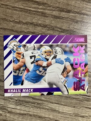 2024 Score Sack Attack #9 Khalil Mack Purple