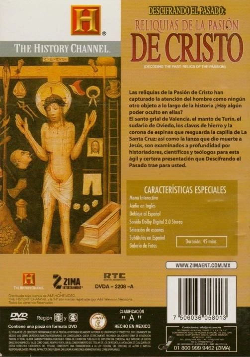 The History Channel:Relics Of The Passion Reliquias De La Pasión De Cristo  DVD - Image 2 of 2