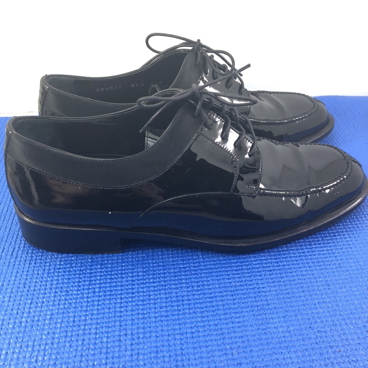Cole Haan Evening Italy Mens Black Patent Leather Tuxedo  display picture 3