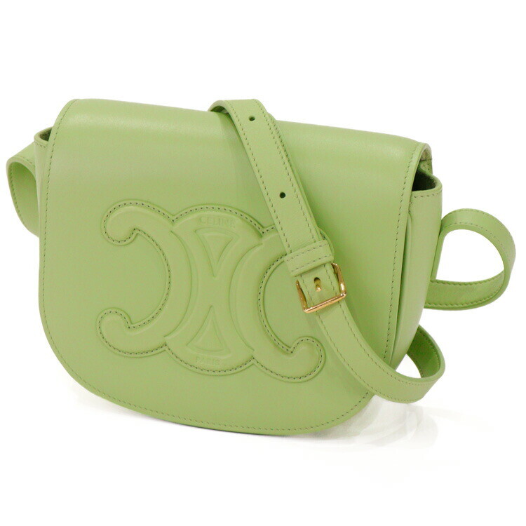 直営店買付☆☆【CELINE】FOLCO キュイル ショルダー198263DU3 CELINE セリーヌ ショルダーバッグ Folco フォルコ 198263DU3