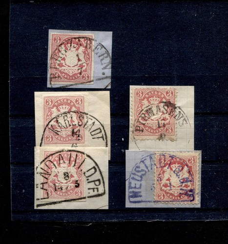 Bavaria Sul 1870 - 5 Piece Letter With Palatine Stamp (#7261)