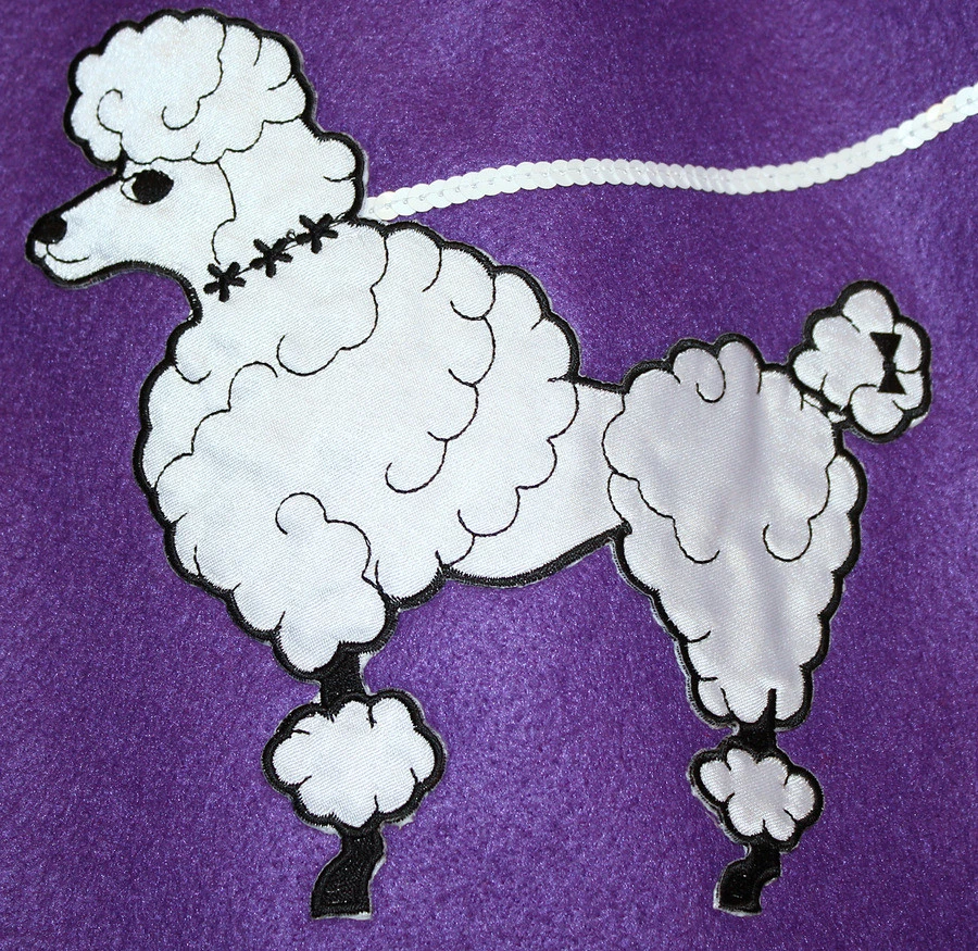 Фиолетовый войлок пудель юбка _ девочка размер средний (возраст 7-9) _ талии 20 «- 26» _ L: 20» - Изображение 2 из 2