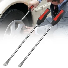 2Pcs 14.5" Steel Tire Iron Spoons Lever Bar Set for Motorcycle Bike Remove Tool