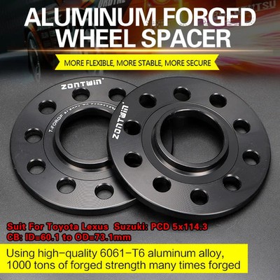 Wheel Spacers 5x114.3 CB ID=60.1mm to OD=73.1mm suit for Toyota Lexus Suzuki Car