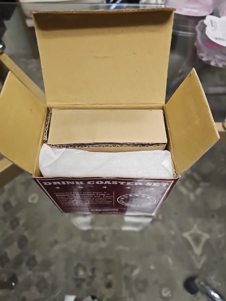 Juego de 4 posavasos de cerámica Steiner Sports Alabama Crimson Tide, piezas reales de jersey  Foto 2 de 4