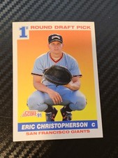 1991 Score - Eric Christopherson #672 (RC) San Francisco Giants Draft Pick 