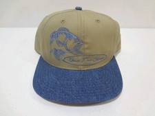 Vintage Denim Bass Pro Shops BIG FISH LOGO Snapback Cap Hat 90s Made in USA