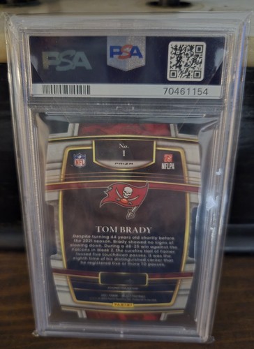 2021  Select Tom Brady Die - Cut Zebra Prizm SSP #1 PSA 9 low GOAT 🐐  CASE HIT  - Picture 2 of 2