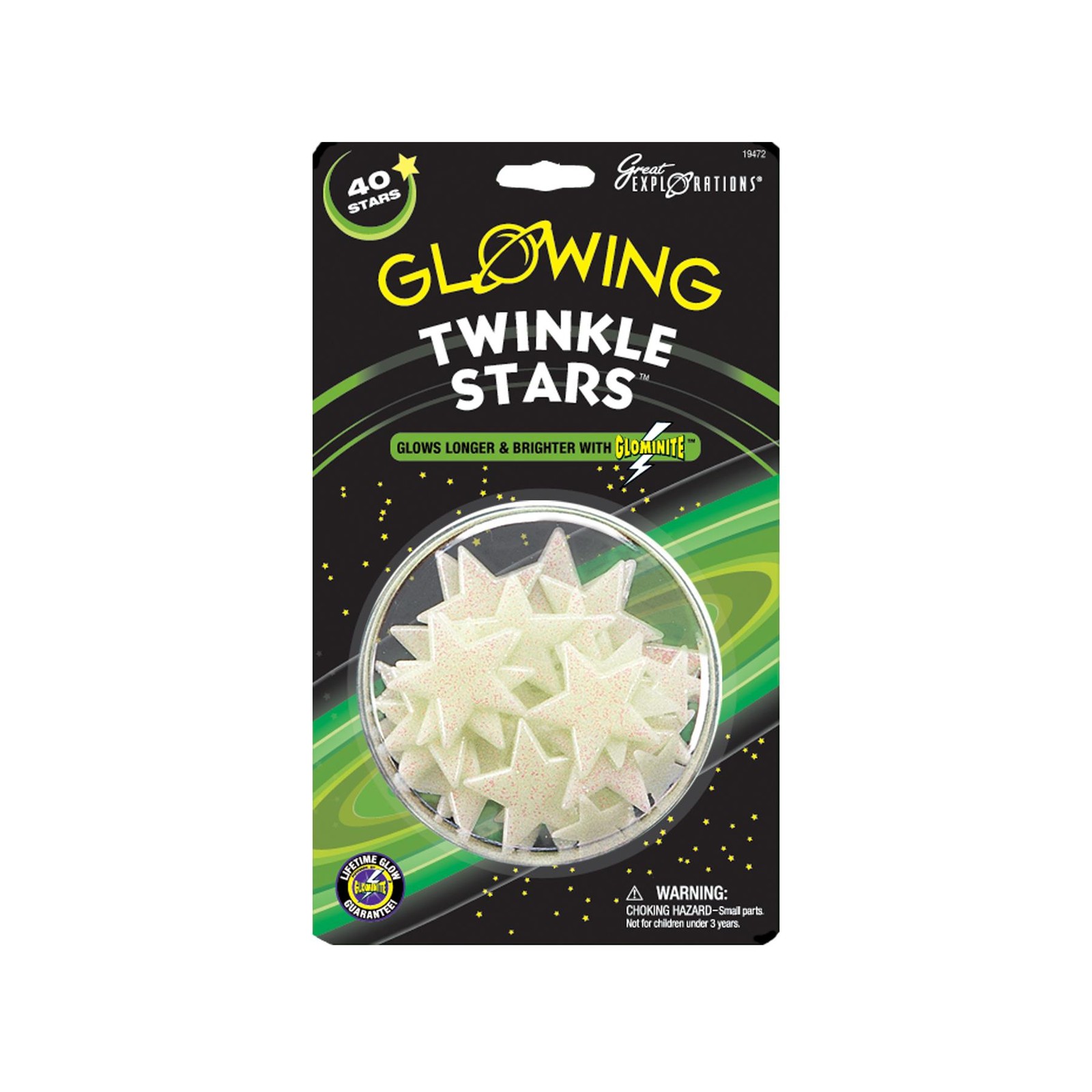 Glowing Twinkle Stars - 40 Glow In The Dark Stars