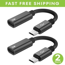 2 Pack USB C to Micro USB Adapter Type C Female to Micro USB Male KUXIYAN Charge