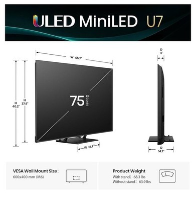 Hisense 75R6E3 75'' 4K LED Smart TV for sale online | eBay