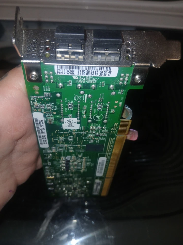 4X  QLA2462 4 Gbps Dual Port Fiber Channel PCI-X 2.0 Host Bus Adapter   - Image 2 of 3