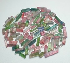 Natural Bi Color Tourmaline Crystal Lot From Afghanistan ￼